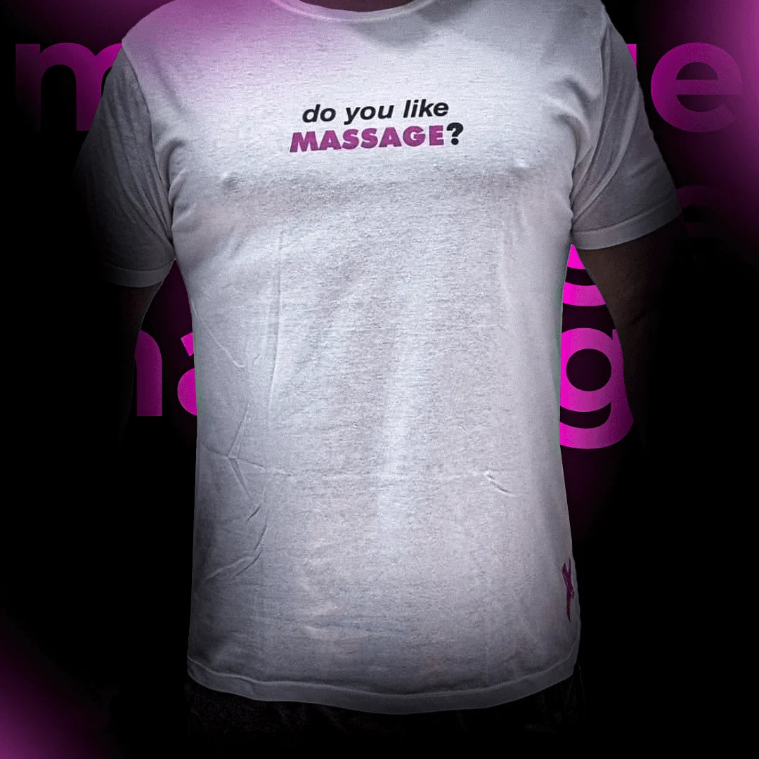 Camiseta Branca DO YOU LIKE MASSAGE - Excessus