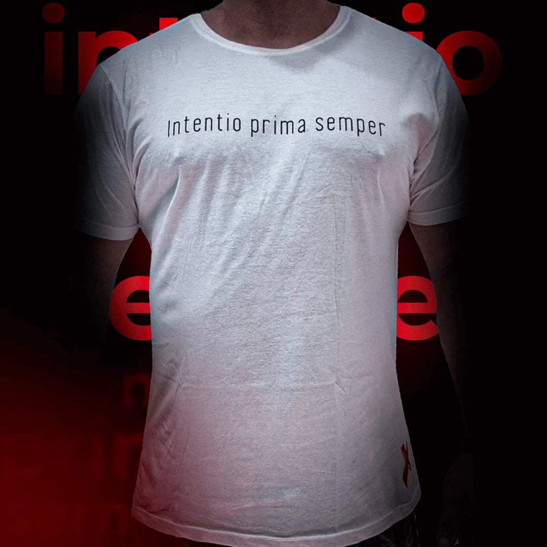 Camiseta INTENTIO PRIMA SEMPER Branca - Excessus